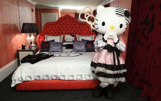 超萌HelloKitty精品酒店設計欣賞  http://www.m.fulangshop.com/jdsj/