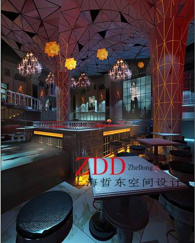 上海哲東酒吧設(shè)計說明  特色歐式酒吧設(shè)計圖