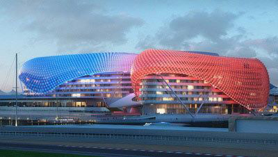 迪拜超奢華創(chuàng)意yas酒店設(shè)計亮相  酒店外觀媲美天空沙漠