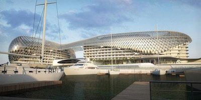 迪拜超奢華創(chuàng)意yas酒店設(shè)計亮相  酒店外觀媲美天空沙漠