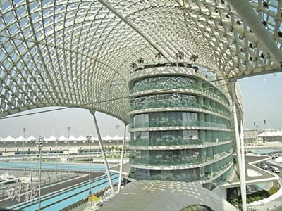 迪拜超奢華創(chuàng)意yas酒店設(shè)計亮相  酒店外觀媲美天空沙漠