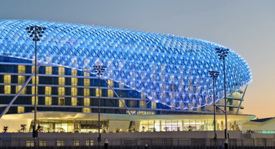 迪拜超奢華創(chuàng)意yas酒店設(shè)計亮相  酒店外觀媲美天空沙漠