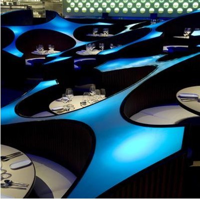 高級餐廳設(shè)計 藍色青蛙餐飲會所設(shè)計效果圖