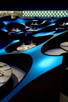 高級餐廳設(shè)計 藍色青蛙餐飲會所設(shè)計效果圖