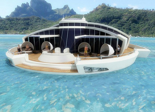 懸浮在水上的私人會(huì)所 太陽(yáng)能私人會(huì)所設(shè)計(jì)問(wèn)世