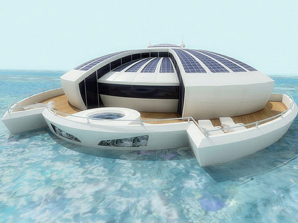 懸浮在水上的私人會(huì)所 太陽(yáng)能私人會(huì)所設(shè)計(jì)問(wèn)世
