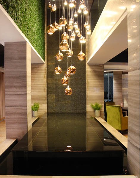 喧鬧都市中的一片寧靜  中式洗浴會所設計效果圖