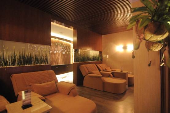 喧鬧都市中的一片寧靜  中式洗浴會所設計效果圖