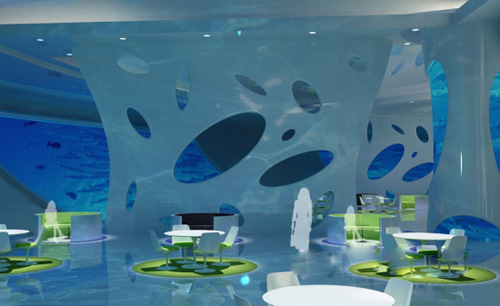 蔚藍色的主題前衛(wèi)空間   海洋之星主題酒吧設計欣賞