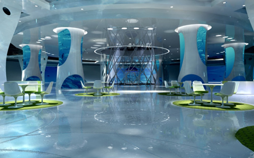 蔚藍色的主題前衛(wèi)空間   海洋之星主題酒吧設計欣賞