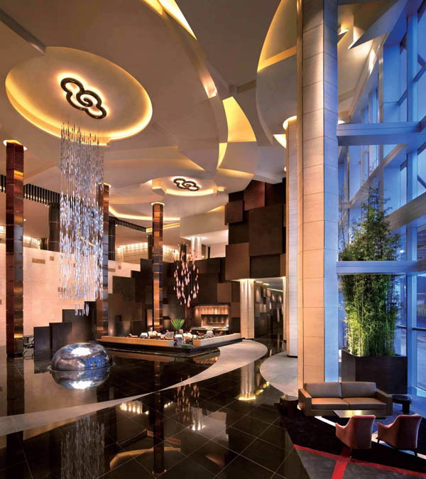 奢華商務(wù)空間  中國(guó)澳門(mén)君悅酒店大堂設(shè)計(jì)欣賞