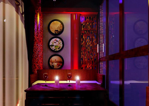 中式酒吧設計說明  北京婉蓉花酒吧設計效果圖欣賞