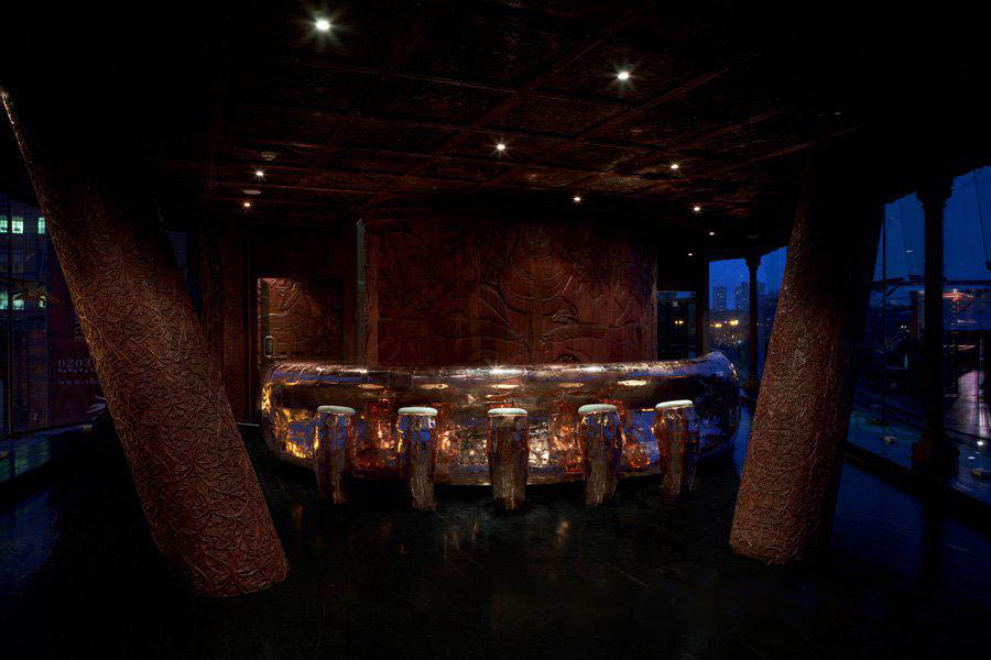 創(chuàng)意組合  倫敦銅箔條主題酒吧設(shè)計效果圖欣賞