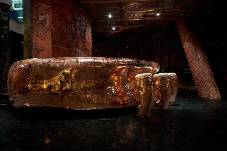 創(chuàng)意組合  倫敦銅箔條主題酒吧設(shè)計效果圖欣賞