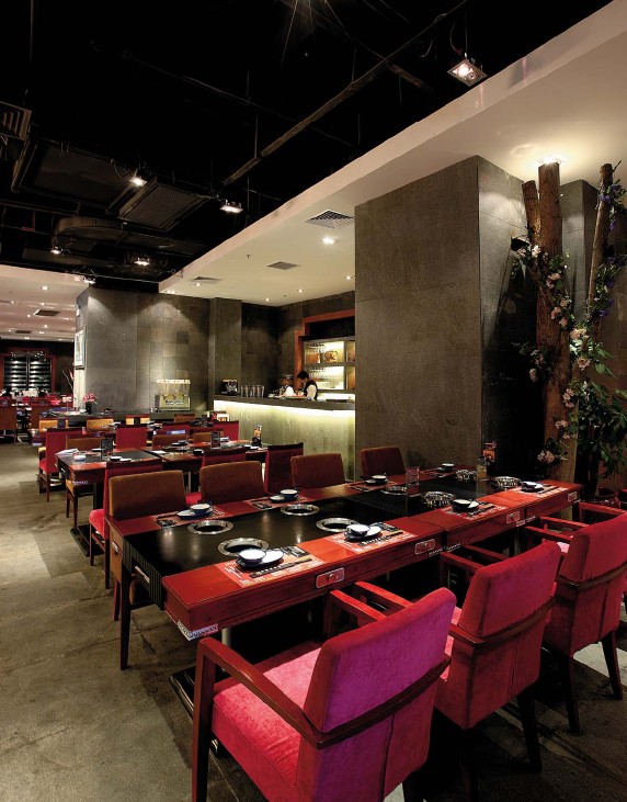 中式情緣酒店餐飲設(shè)計案例   上本臺灣涮涮鍋番禺店
