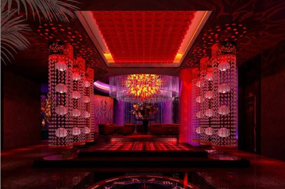 天上宮闕夜總會(huì)設(shè)計(jì)效果圖欣賞 視覺效果鮮明