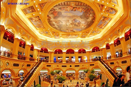 亞洲最大型的度假酒店 澳門威尼斯人酒店大堂設計欣賞