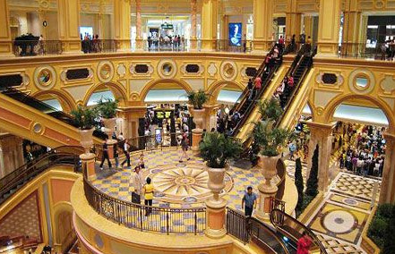 亞洲最大型的度假酒店 澳門威尼斯人酒店大堂設計欣賞