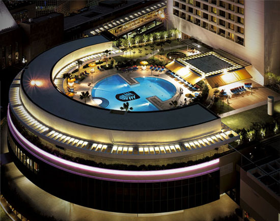 簡約時尚的新加坡泛太平洋商務酒店大堂設計效果圖欣賞