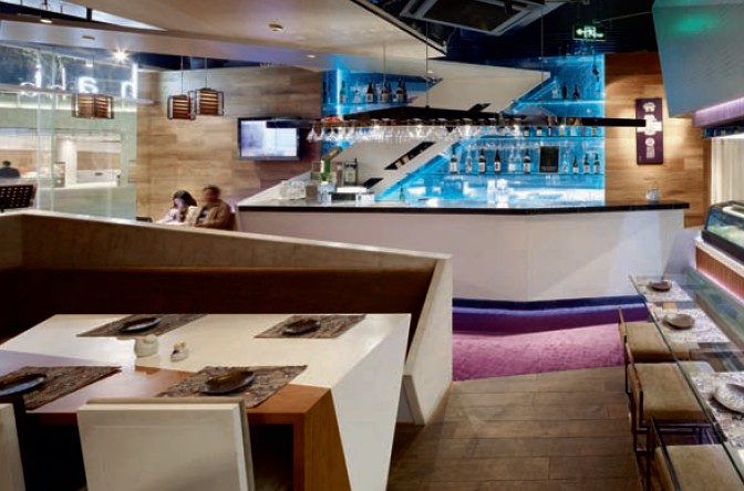 上海國際金融中心時(shí)尚餐廳設(shè)計(jì)欣賞  Haiku壽司店