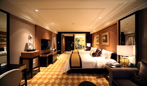 黑金調歐式奢華風格酒店客房設計效果圖欣賞