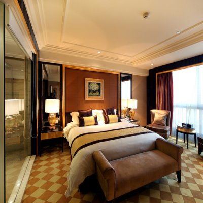 黑金調歐式奢華風格酒店客房設計效果圖欣賞