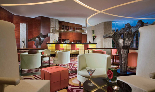 上海某高端商務(wù)酒店大堂設(shè)計效果圖說明