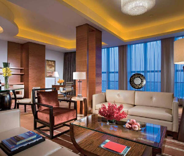 上海某高端商務(wù)酒店大堂設(shè)計效果圖說明