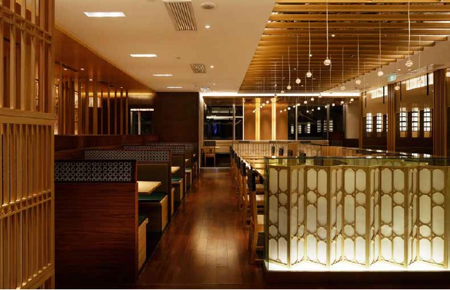 傳統(tǒng)日式餐廳 北京的勝博殿餐飲會所設計