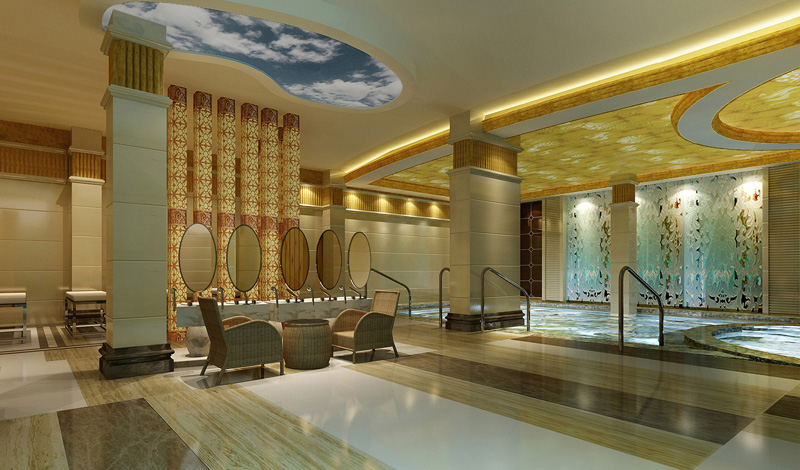 北京瓊斯奢華spa水療會所浴區(qū)設計