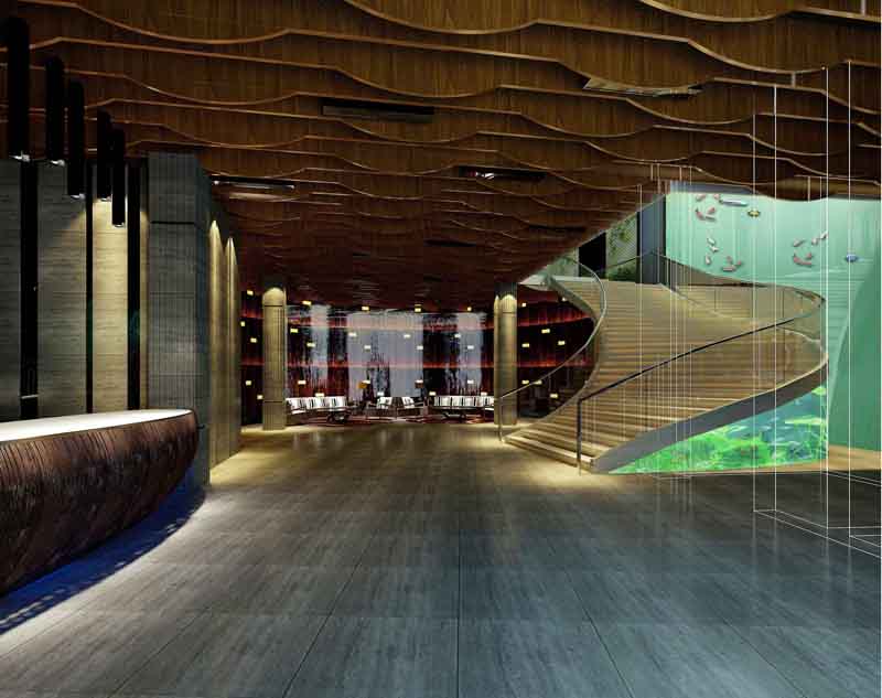 北京天曼洗浴會所浴區(qū)大廳設(shè)計(jì)