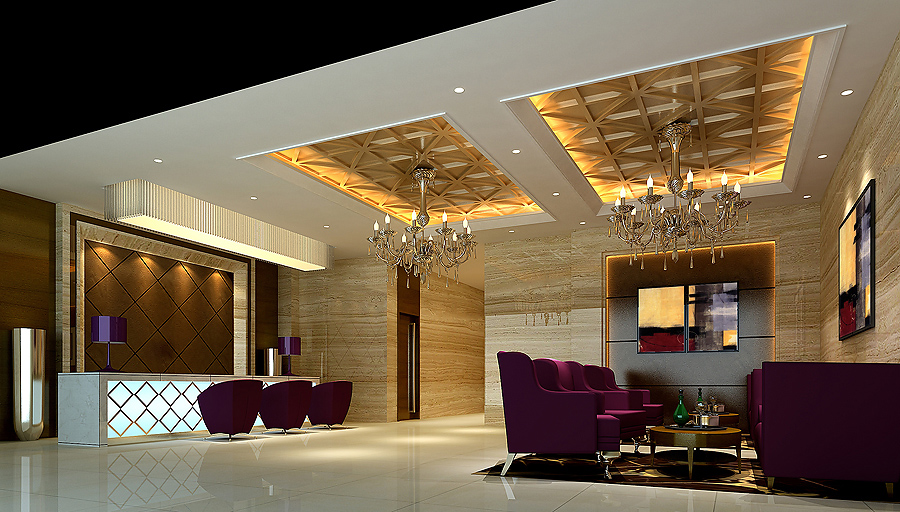 河北金港洗浴會所大廳設(shè)計