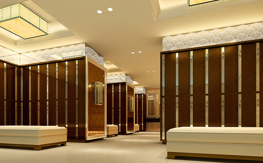 河北金港洗浴會所更衣室設(shè)計