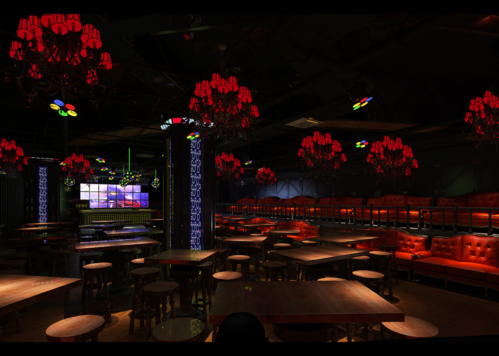 蘇荷(SOHO)風格的太原著迷酒吧大廳設計