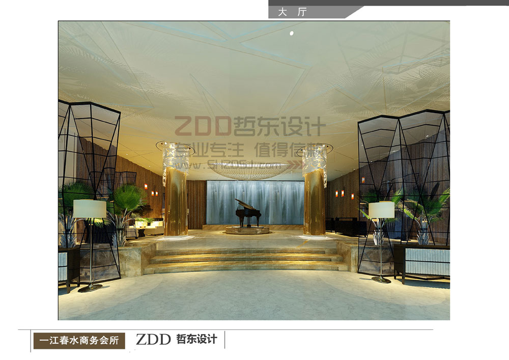河南·滎陽一江春水洗浴會所大堂設(shè)計
