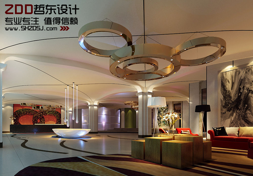 鄭州新浙商商務(wù)精品酒店大堂設(shè)計(jì)效果圖