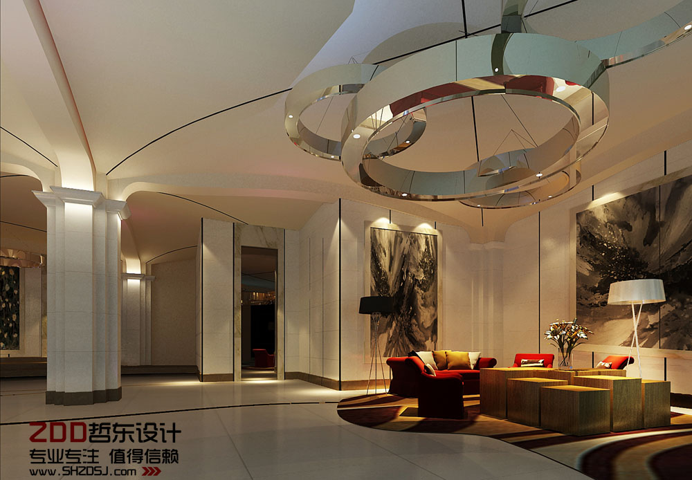 鄭州新浙商商務(wù)精品酒店大堂設(shè)計(jì)效果圖