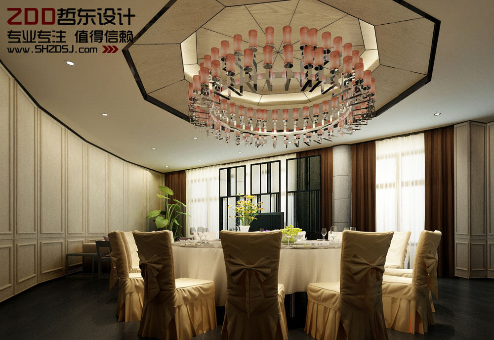 鄭州新浙商商務(wù)精品酒店餐廳包房設(shè)計(jì)效果圖
