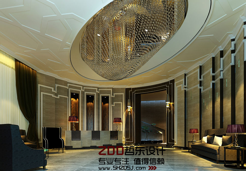 四川綿陽(yáng)梓江商務(wù)酒店洗浴大廳設(shè)計(jì)方案效果圖