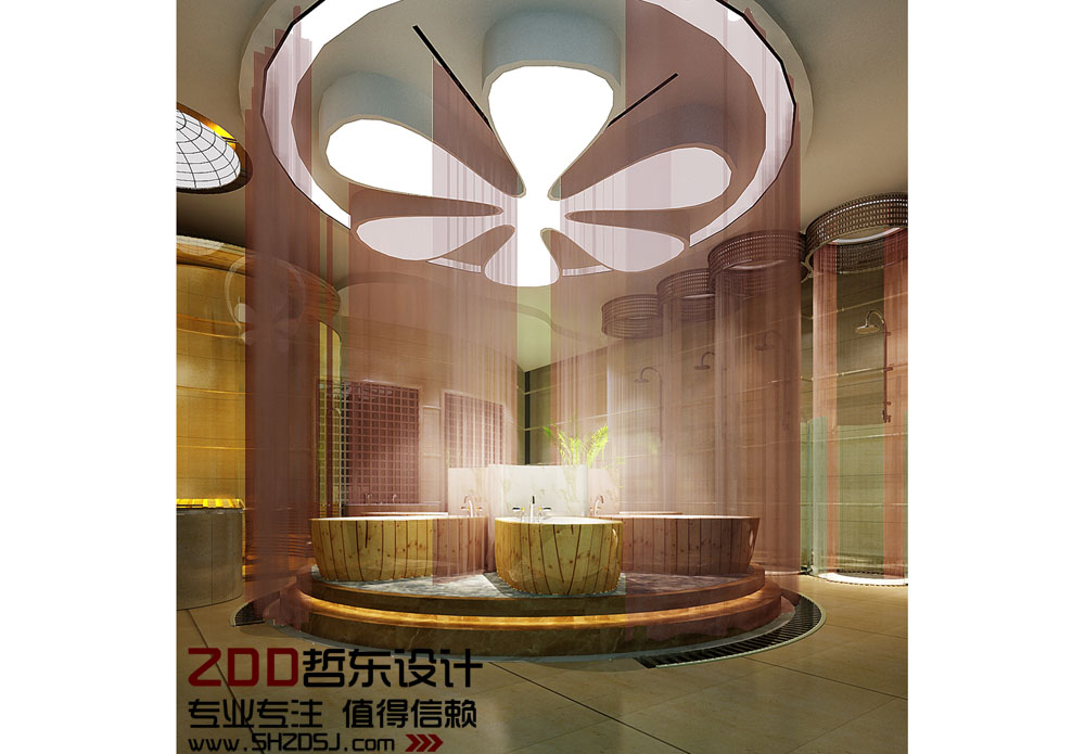 四川綿陽(yáng)梓江商務(wù)酒店女浴設(shè)計(jì)方案效果圖