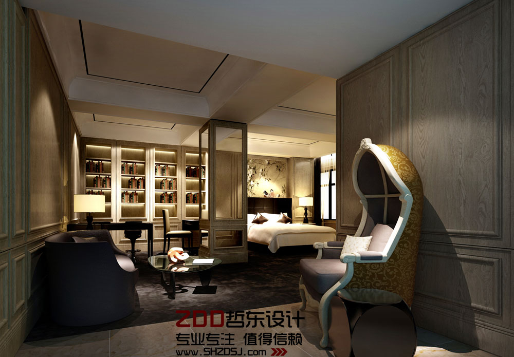 東方豪庭精品酒店豪華套房設(shè)計方案效果圖