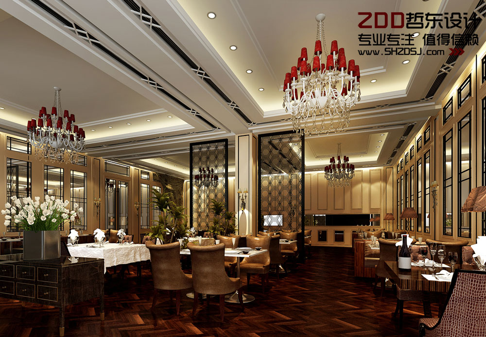 周口萬里國際五星級酒店餐廳設計方案效果圖