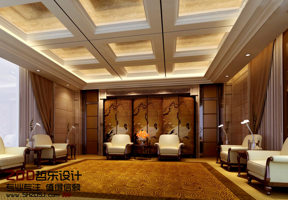 周口萬里國際五星級酒店接待室設計方案效果圖